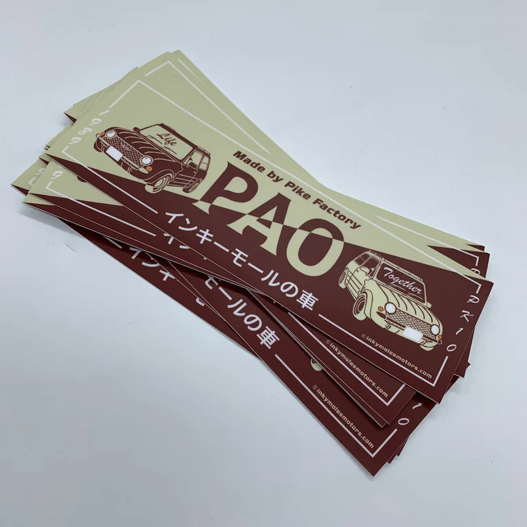 Pao 90s drift style stickers, designed by Inkymole