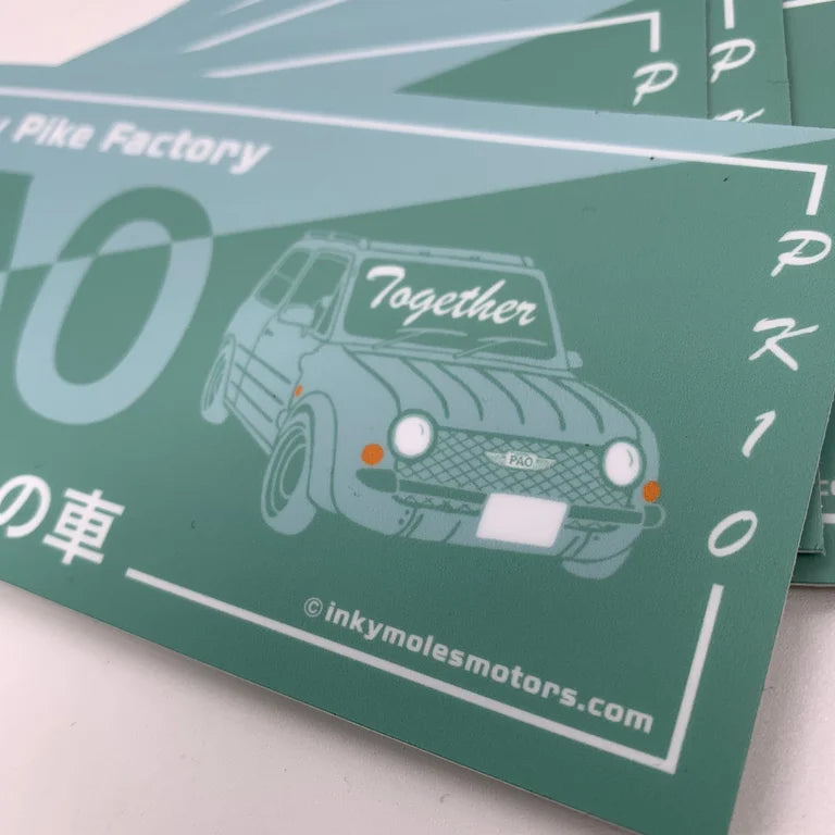 Pao 90s drift style stickers, designed by Inkymole