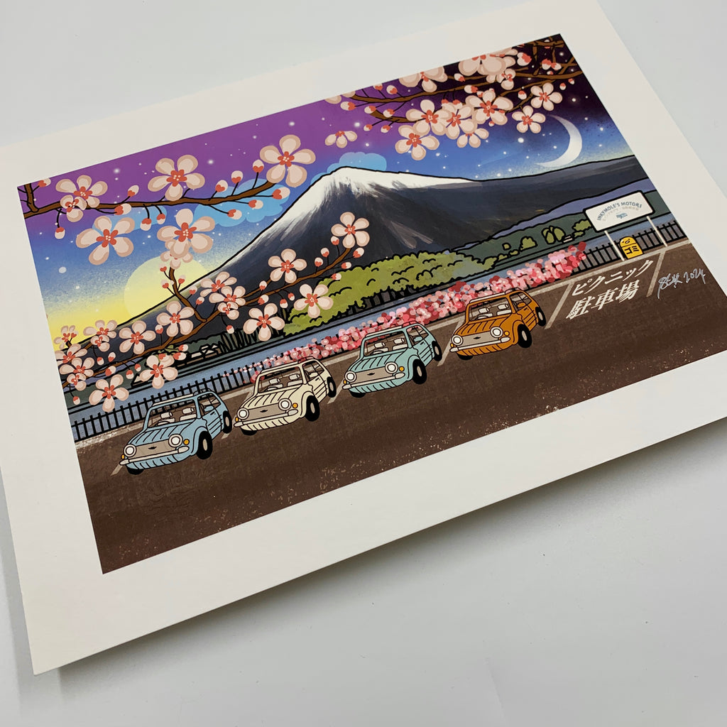 Inkymole's ‘Party at Fuji-san’ art print