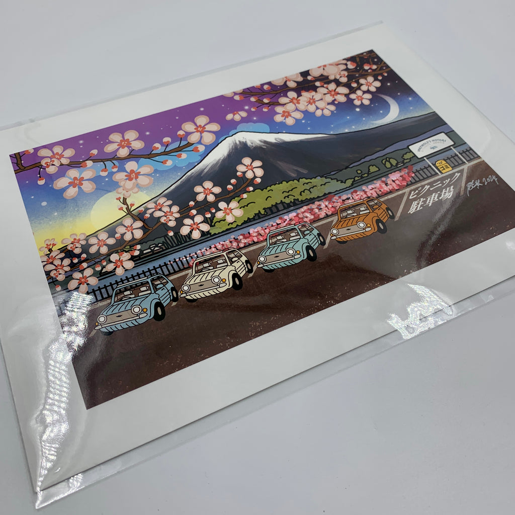 Inkymole's ‘Party at Fuji-san’ art print