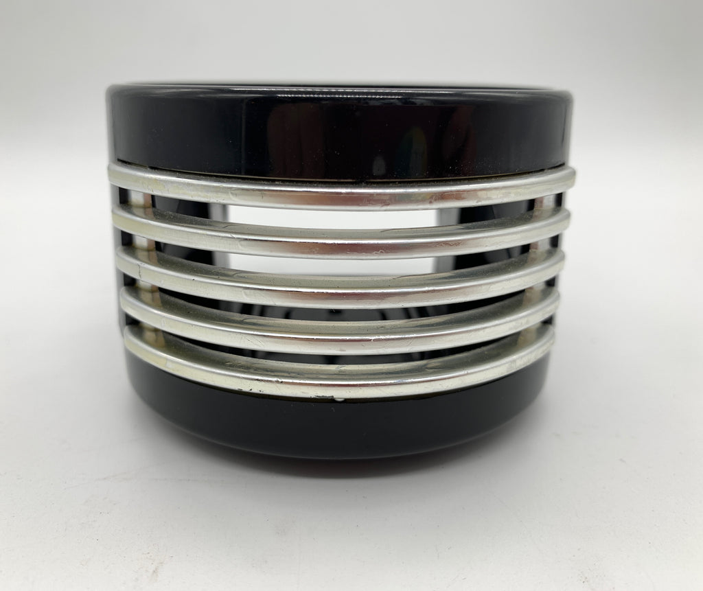 Used JDM chrome effect cup holder, mounts onto vents.