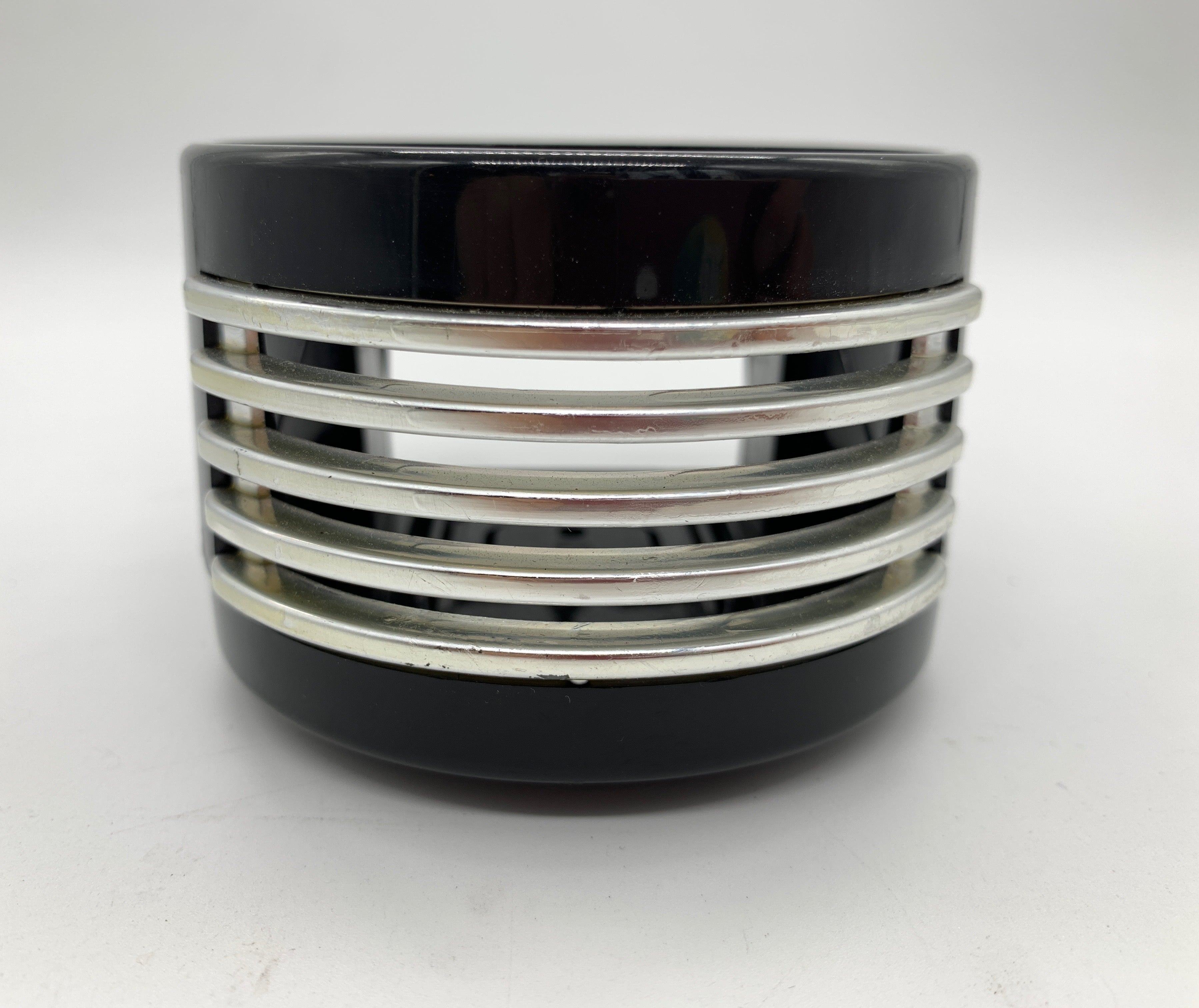 Used JDM chrome effect cup holder, mounts onto vents.