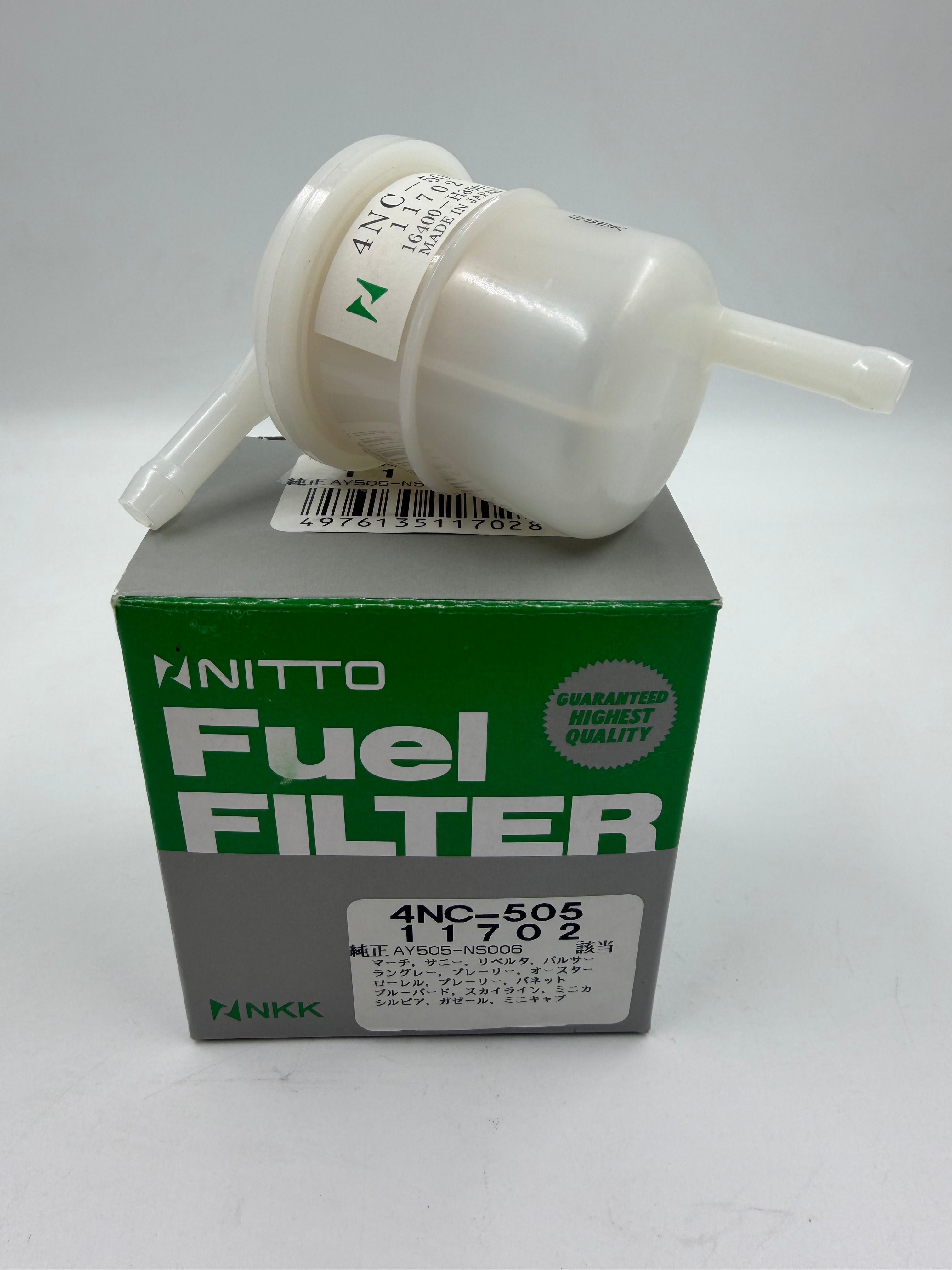 New Nitton fuel filter for Nissan Pao, Be-1, S-Cargo and K10 Micra. Made in Japan.