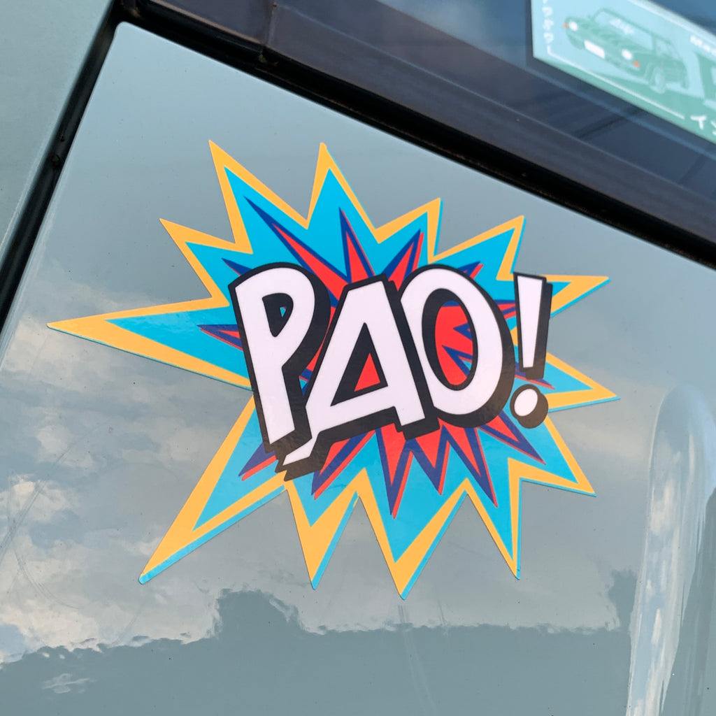 PAO! stickers designed by Inkymole - 2 colour ways