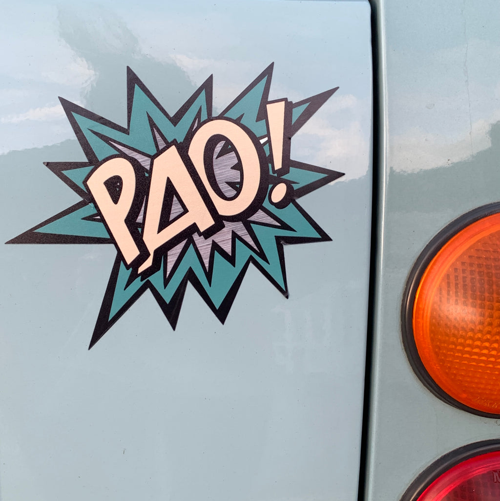 PAO! stickers designed by Inkymole - 2 colour ways