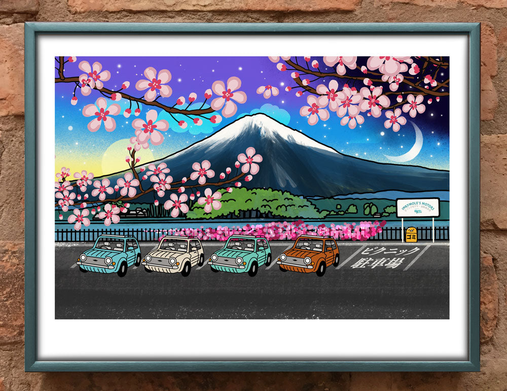 Inkymole's ‘Party at Fuji-san’ art print