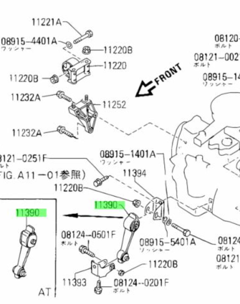 New Nissan buffer assembly/front stabiliser bar for Pao, Figaro, Be-1, K10 Micra/March