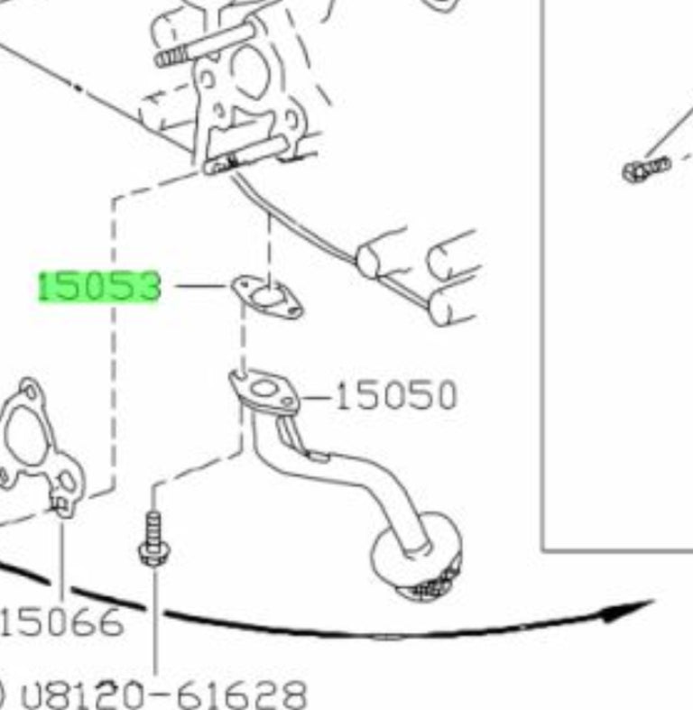 New oil pick-up gasket for MA10 engines, Pao, Figaro, Be-1 and K10 Micra/March