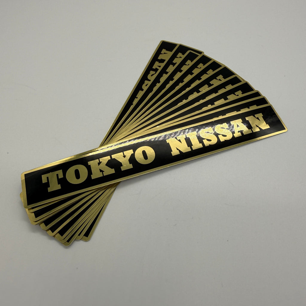 TOKYO NISSAN gold + black bumper sticker